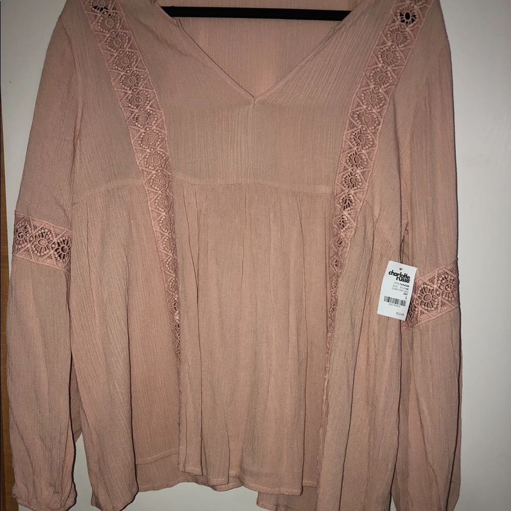 Baby pink Charlotte russe top